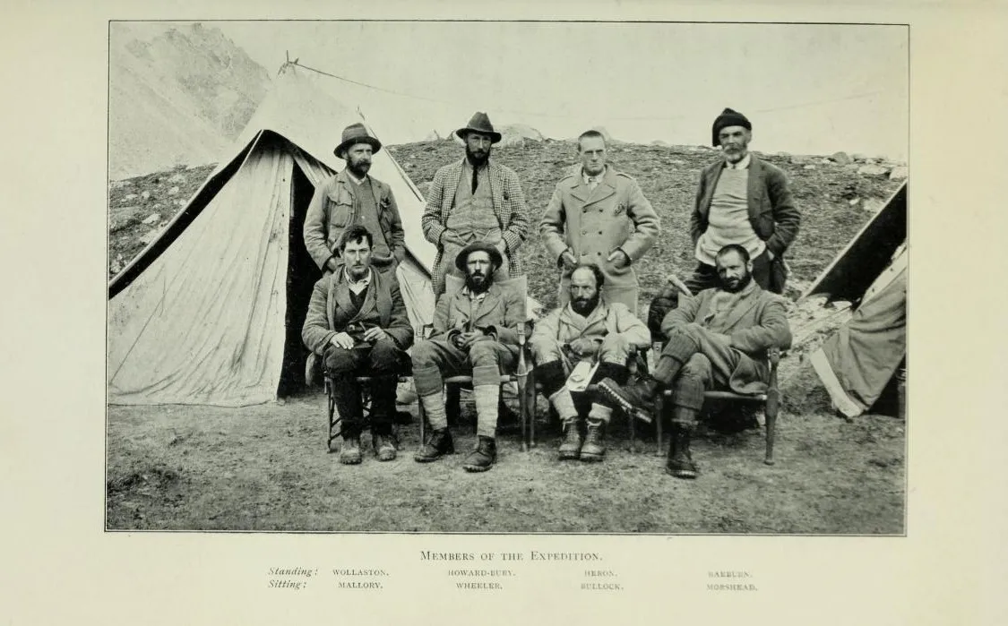 Members of the 1921 British Mount Everest reconnaissance expedition.