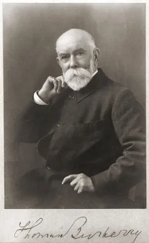 Portrait of Thomas Burberry, English draper and founder of the house.
